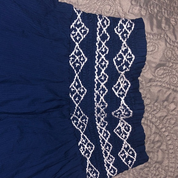 Zara Blue Aztec High Waisted Stretchy Shorts - Picture 4 of 4